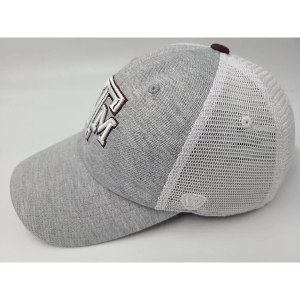 Texas A&M University Aggies‎ Mesh Trucker Snapback Hat Cap Men NCAA Gray White